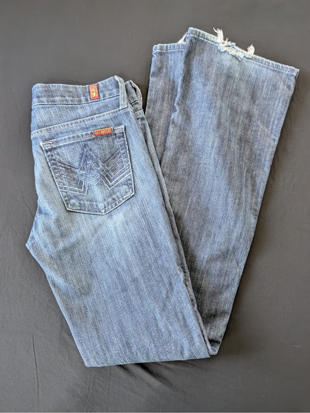 VINTAGE 7 For All Mankind "A" Pocket  Bootcut Jeans Size 27 U130SJ080U Y2K